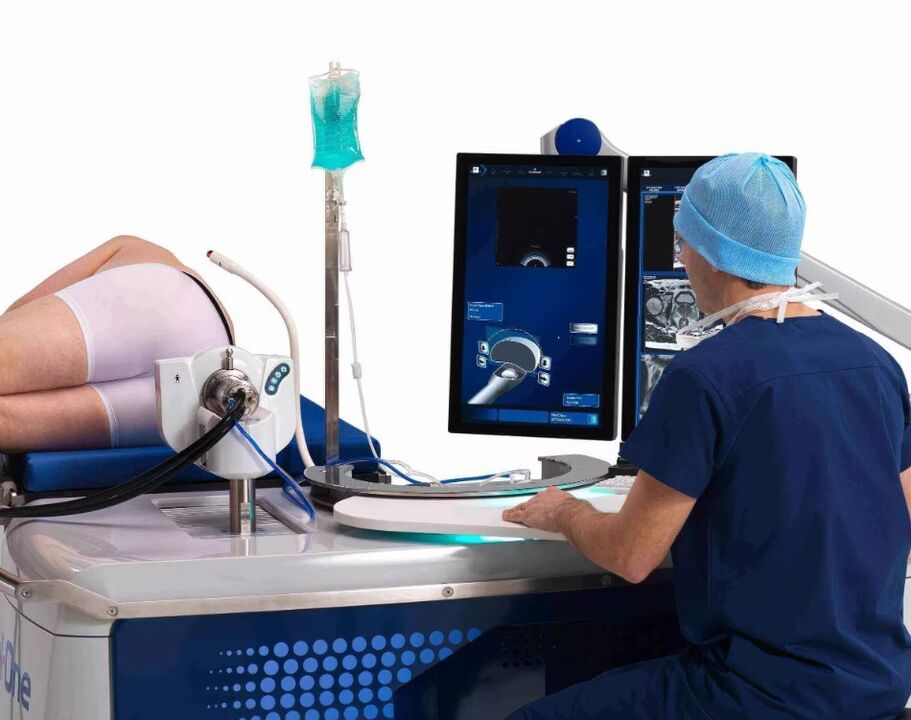 Examen de ultrasonido de la glándula de la próstata