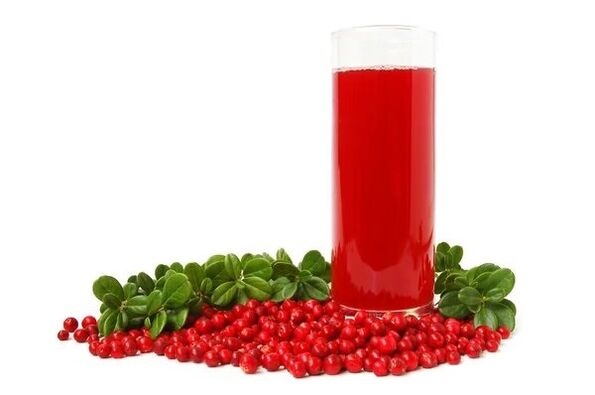 Jugo de arándano para la prostatitis.